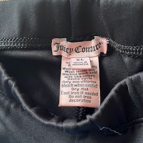 EXCELLENT CONDITION WOMEN’S SIZE XL BEAUTIFUL BLACK JUICY COUTURE POLYESTER PANT - Picture 7 of 7